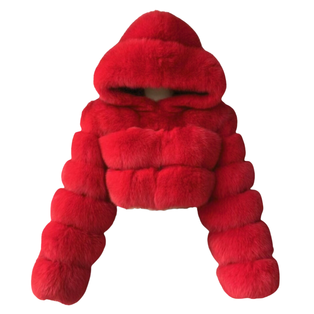 Rubi Red Cropped Bomber