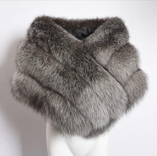 Foreign Fur Poncho