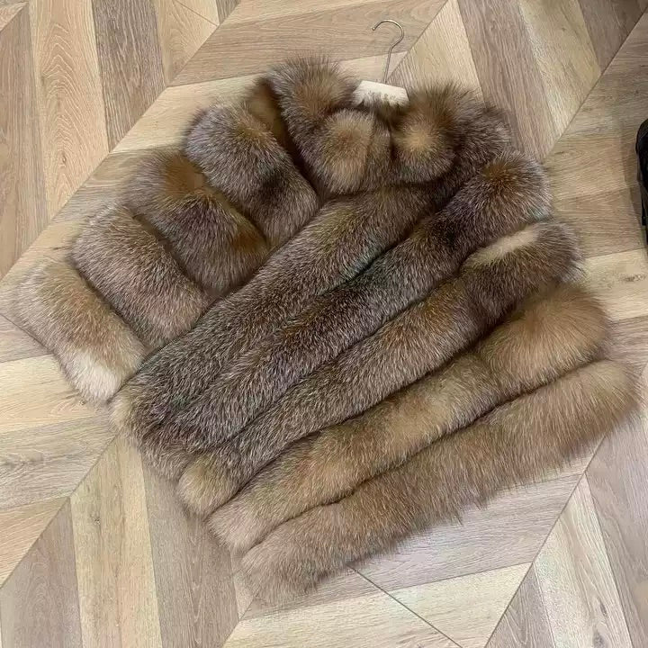 Blossom Fox Fur Poncho